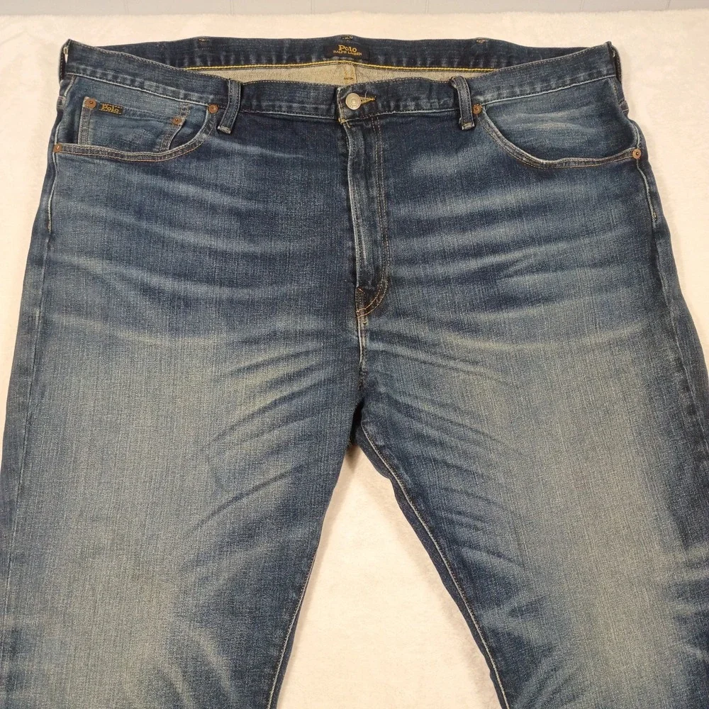 Polo Ralph Lauren Jeans Mens Sz 44x30 Hampton Relaxed Straight Blue Medium Wash